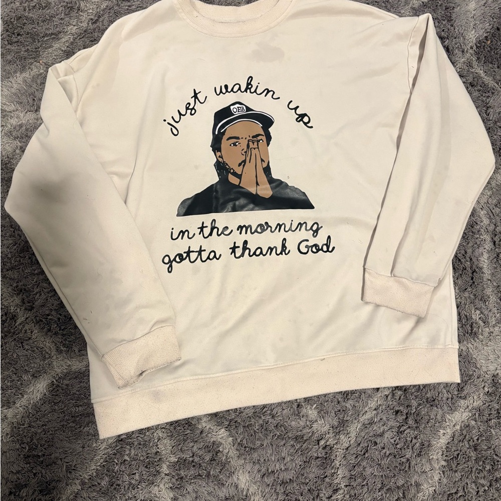 Cream Graphic Sweatshirt